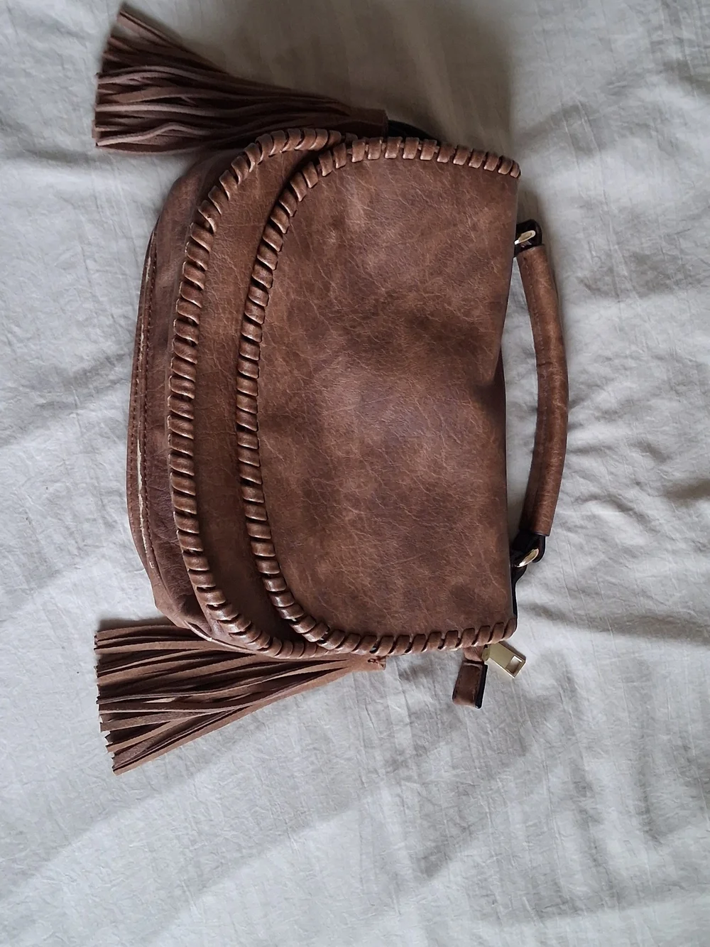 Brown Women's Tassel Satchel Bag - Classic Style